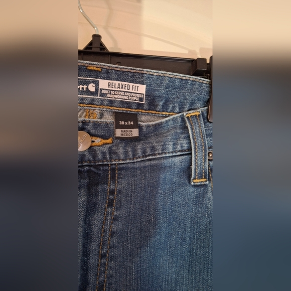 Carhartt denim jeans men's 38 x 34 relaxed fit blue - Picture 5 of 8